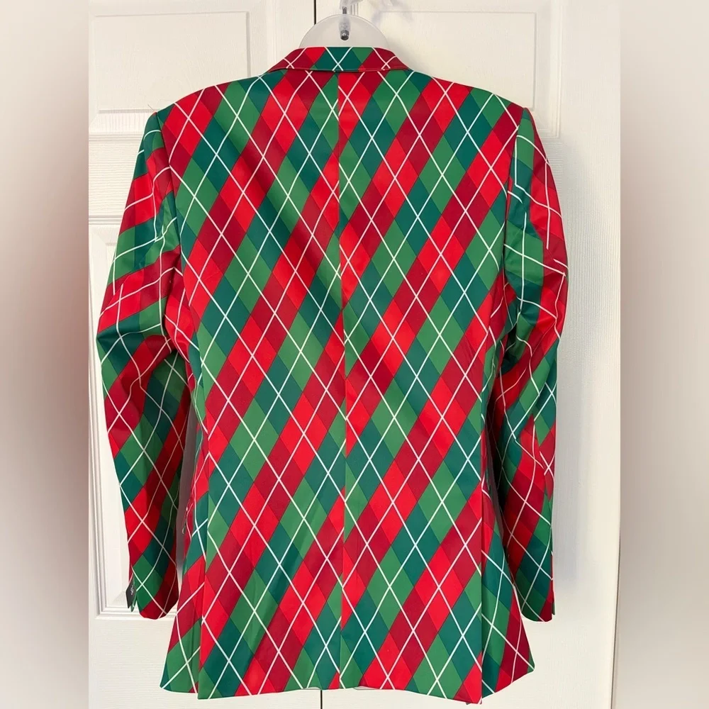 Suslo Couture Blazer Jacket Green Red NWT size Small size 38 - Picture 5 of 14